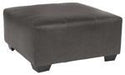 Aberton Gray Oversized Accent Ottoman - Lara Furniture