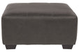 Aberton Gray Oversized Accent Ottoman - Lara Furniture