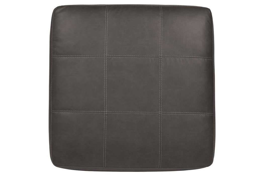 Aberton Gray Oversized Accent Ottoman - Lara Furniture