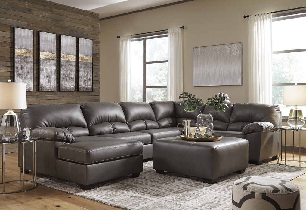 Aberton Gray LAF Sectional - Lara Furniture