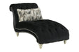 Harriotte Black Chaise - Lara Furniture