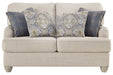 Traemore Linen Loveseat - Lara Furniture