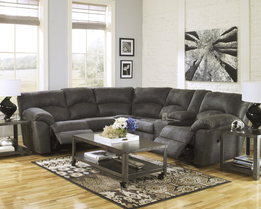 Tambo Pewter Reclining Sectional - Lara Furniture