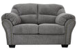 Allmaxx Pewter Loveseat - Lara Furniture