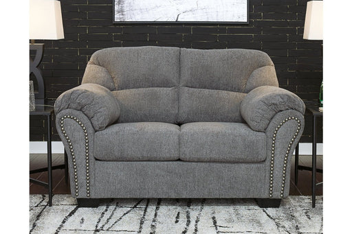 Allmaxx Pewter Loveseat - Lara Furniture