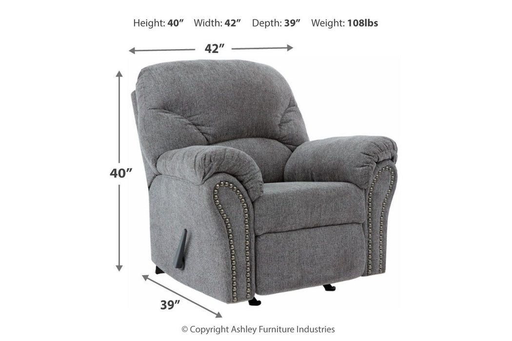 Allmaxx Pewter Recliner - Lara Furniture