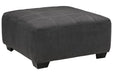 Ambee Slate Oversized Accent Ottoman - Lara Furniture