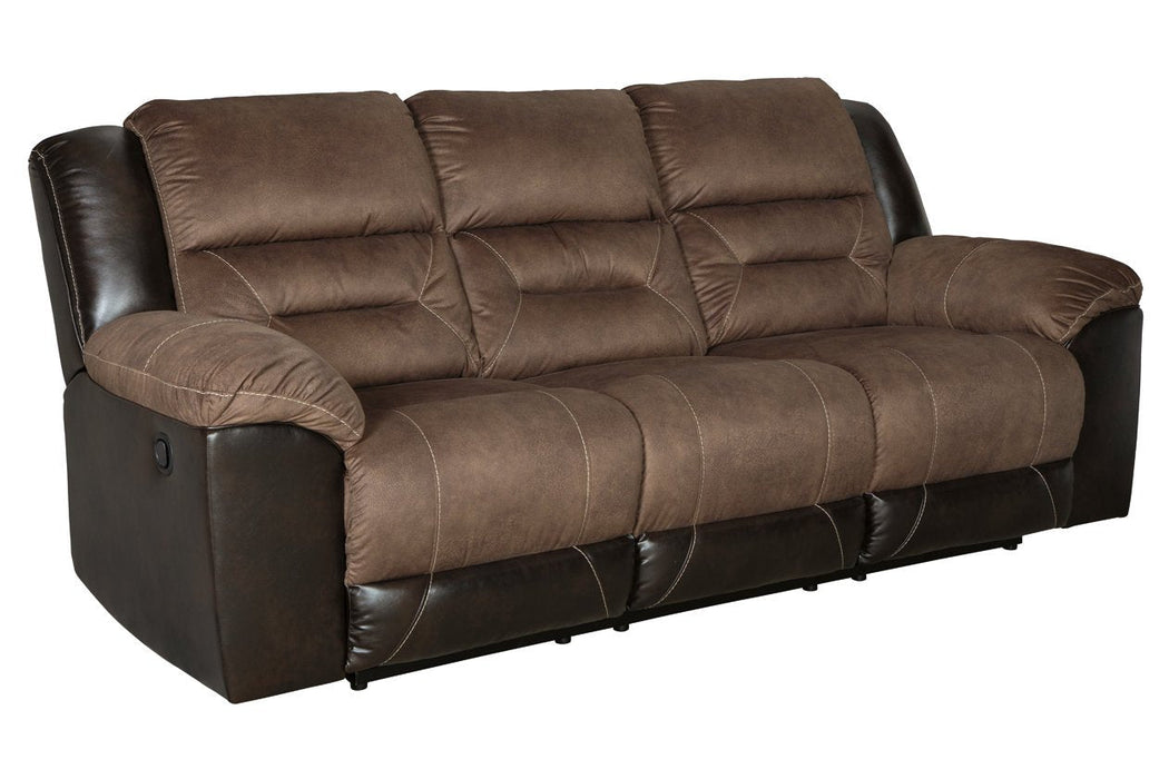 Earhart Chestnut Reclining Sofa - Lara Furniture