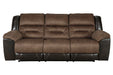 Earhart Chestnut Reclining Sofa - Lara Furniture