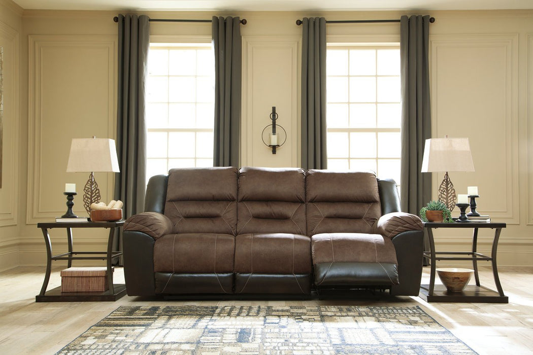 Earhart Chestnut Reclining Sofa - Lara Furniture