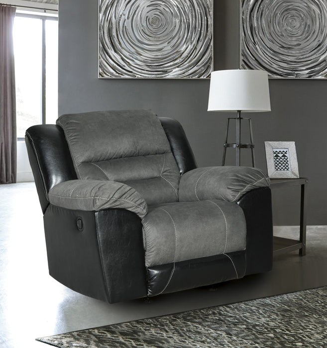 Earhart Slate Reclining Living Room Set - Lara Furniture