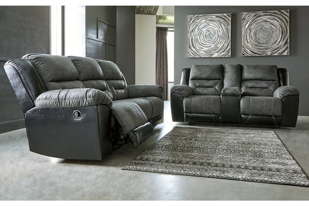 Earhart Slate Reclining Sofa - Lara Furniture