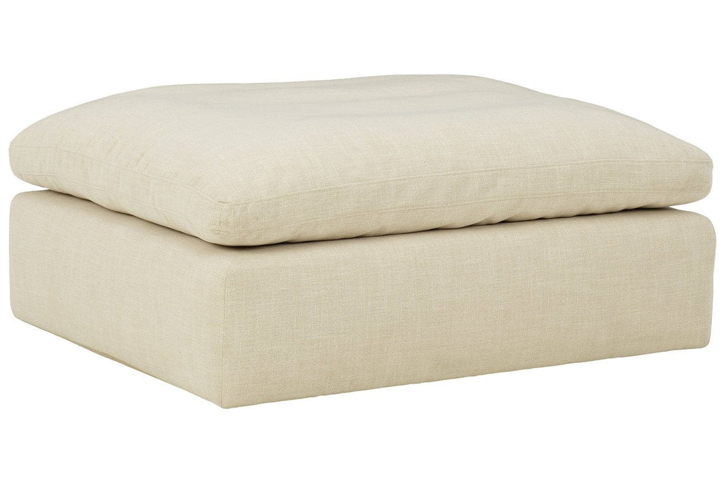 Tanavi Linen Oversized Accent Ottoman - Lara Furniture