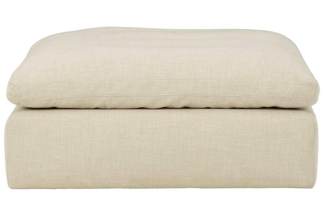 Tanavi Linen Oversized Accent Ottoman - Lara Furniture