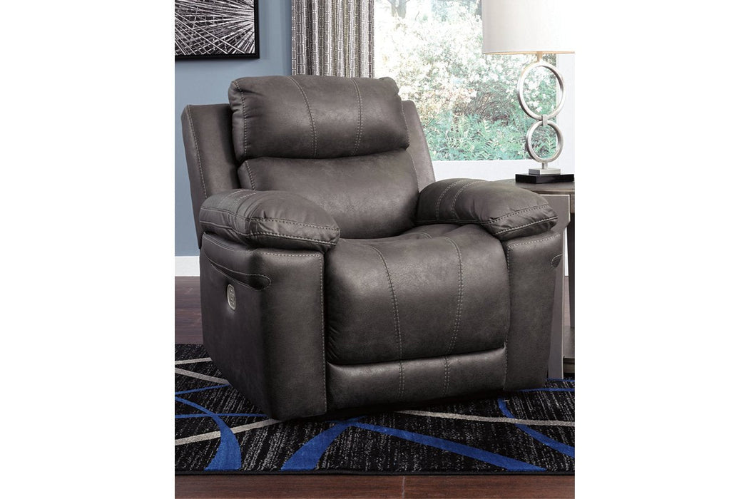 Erlangen Midnight Power Recliner - Lara Furniture