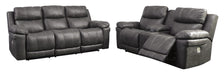 Erlangen Midnight Power Reclining Living Room Set - Lara Furniture