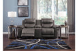 Erlangen Midnight Power Reclining Loveseat with Console - Lara Furniture