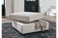 Dellara Chalk Ottoman - Lara Furniture