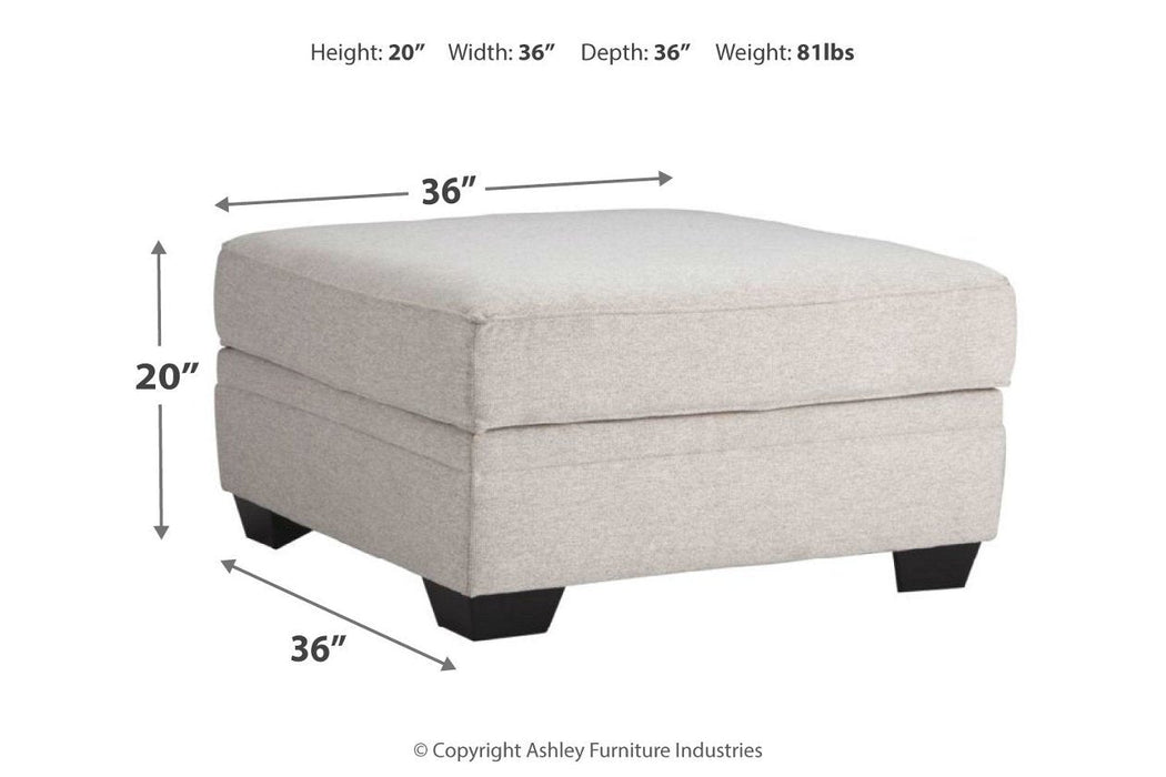 Dellara Chalk Ottoman - Lara Furniture