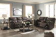 Boxberg Teak Reclining Loveseat with Console - Lara Furniture