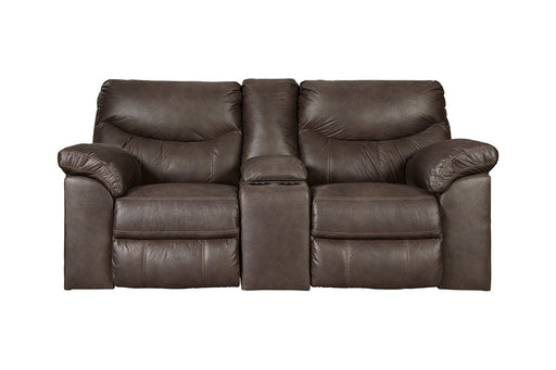 Boxberg Teak Power Reclining Loveseat with Console - Lara Furniture