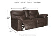 Boxberg Teak Reclining Loveseat with Console - Lara Furniture