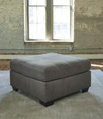 Pitkin Slate Oversized Ottoman - Lara Furniture