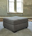 Pitkin Slate Oversized Ottoman - Lara Furniture