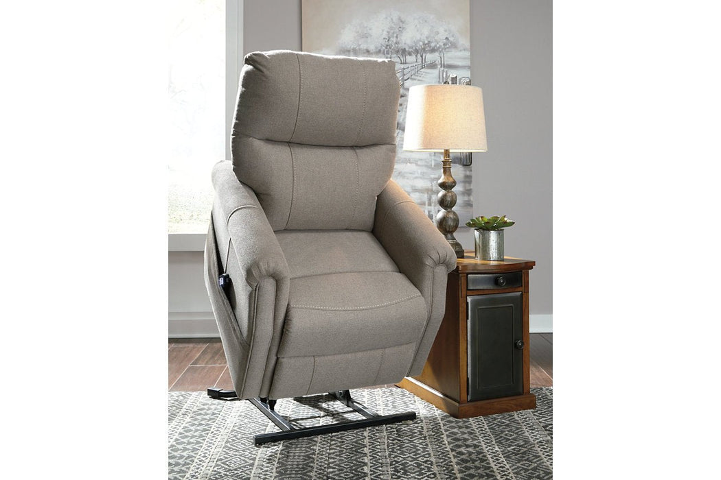 Markridge Gray Power Lift Recliner - Lara Furniture