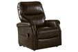 Markridge Chocolate Power Lift Recliner - Lara Furniture