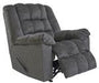 Drakestone Charcoal Recliner - Lara Furniture