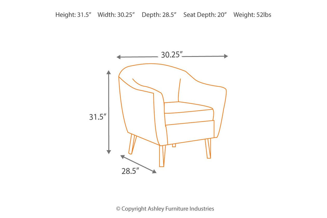 Klorey Charcoal Chair - Lara Furniture