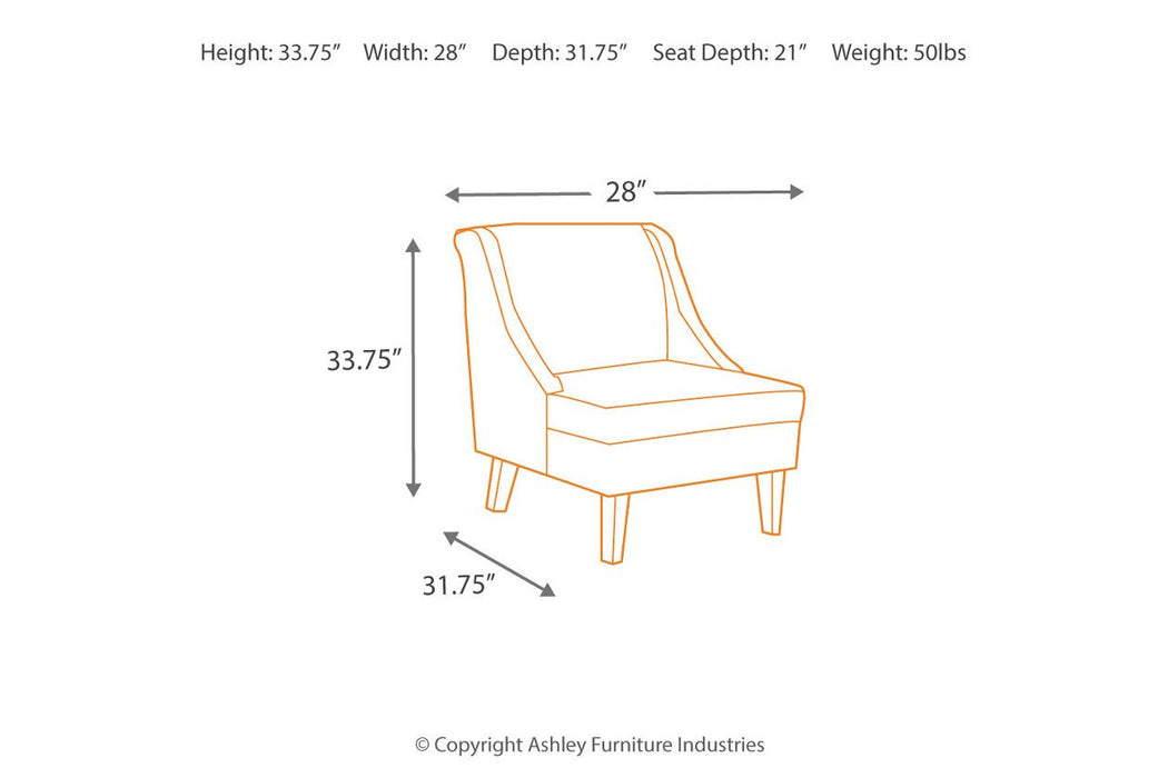 Clarinda Gray Accent Chair - Lara Furniture