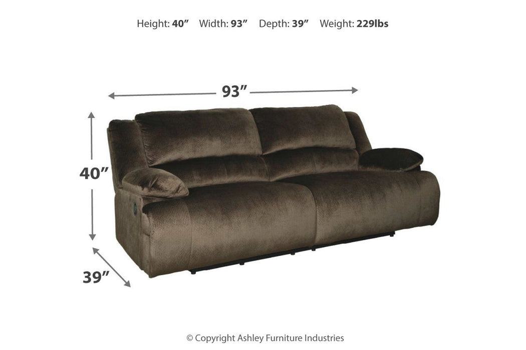 Clonmel Chocolate Power Reclining Sofa - Lara Furniture