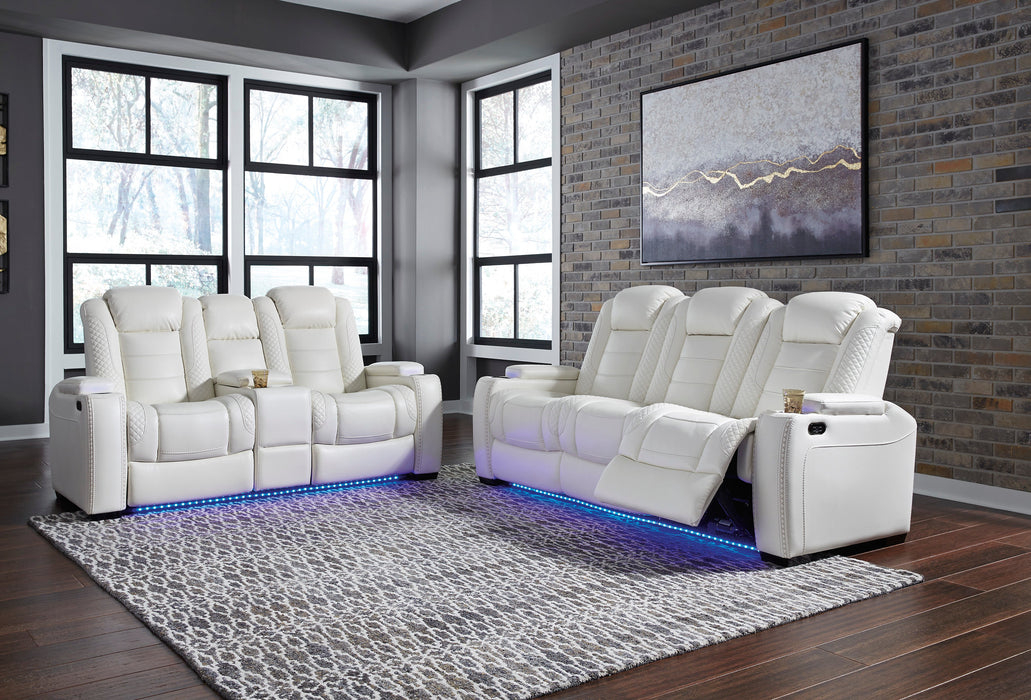 [EXCLUSIVE] Party Time Power Reclining White Set