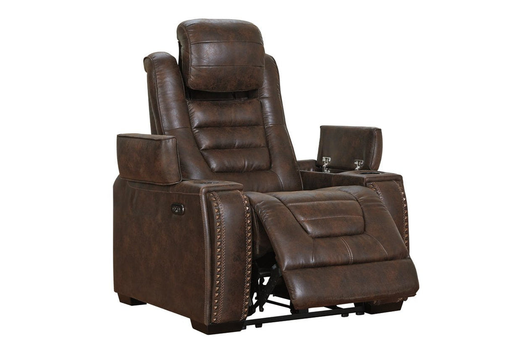 Game Zone Bark Power Recliner - Lara Furniture