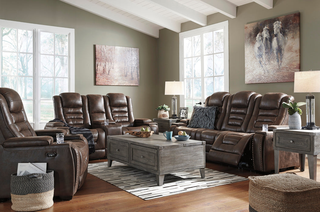 Game Zone Bark Power Recliner Living Room Set