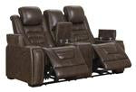 Game Zone Bark Power Reclining Loveseat with Console - Lara Furniture