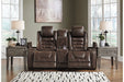 Game Zone Bark Power Reclining Loveseat with Console - Lara Furniture