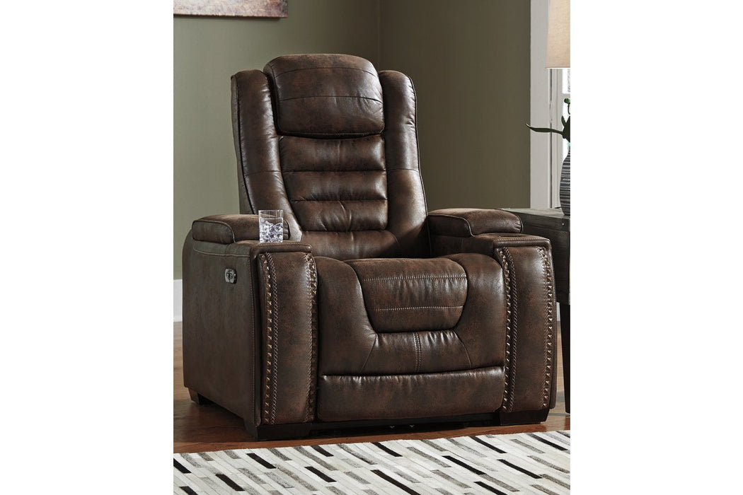 Game Zone Bark Power Recliner - Lara Furniture