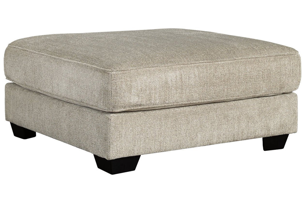 Ardsley Pewter Oversized Ottoman - Lara Furniture