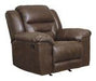 Stoneland Chocolate Recliner - Lara Furniture