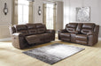 Stoneland Chocolate Power Reclining Living Room Set - Lara Furniture