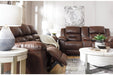 Stoneland Chocolate Reclining Sofa - Lara Furniture