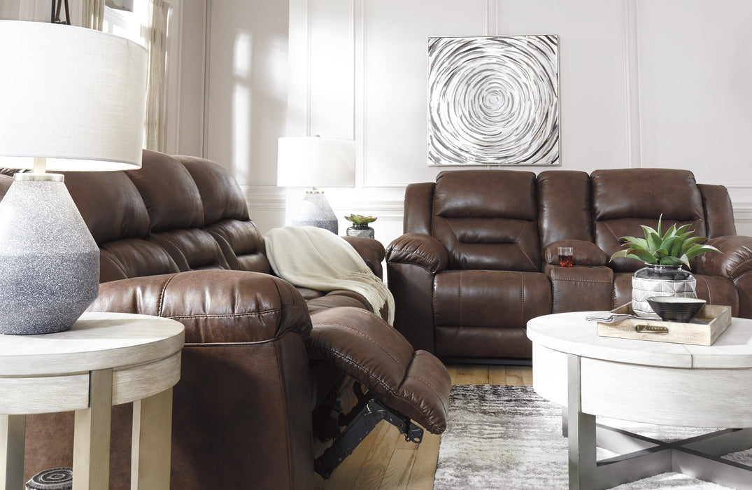 Stoneland Chocolate Reclining Living Room Set - Lara Furniture