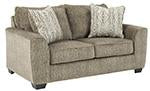 Olin Chocolate Loveseat - Lara Furniture