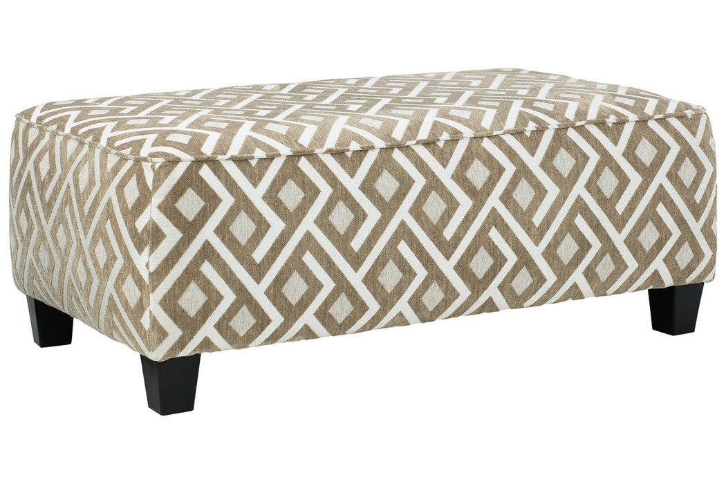 Dovemont Putty Oversized Accent Ottoman - Lara Furniture