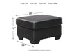 Betrillo Black Ottoman - Lara Furniture