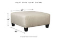 Hallenberg Fog Oversized Ottoman - Lara Furniture