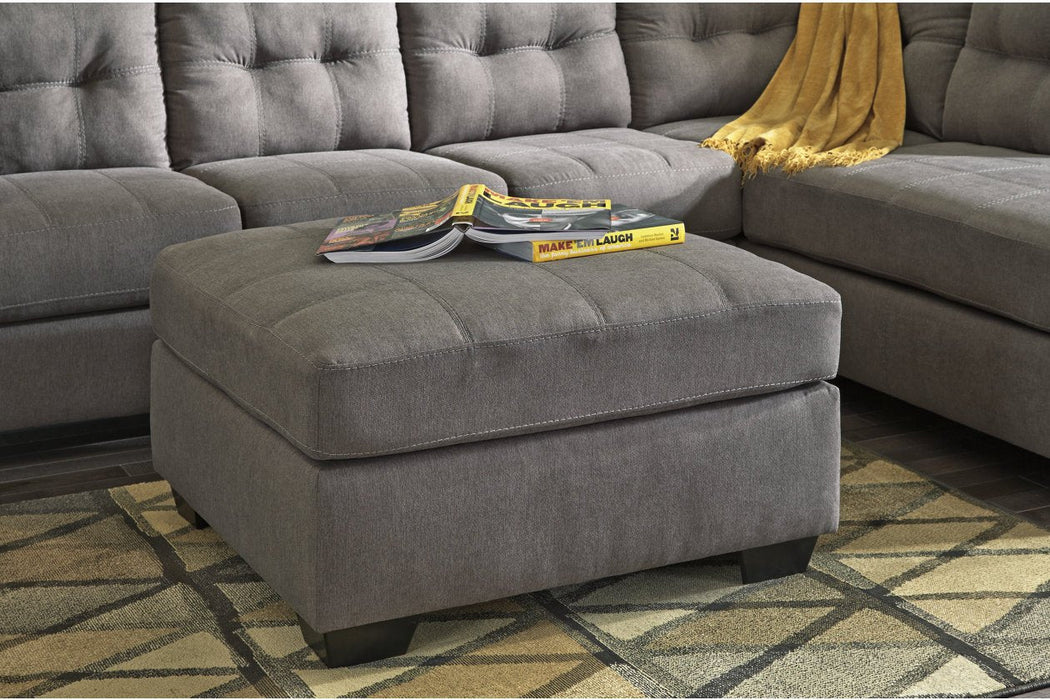 Maier Charcoal Ottoman - Lara Furniture